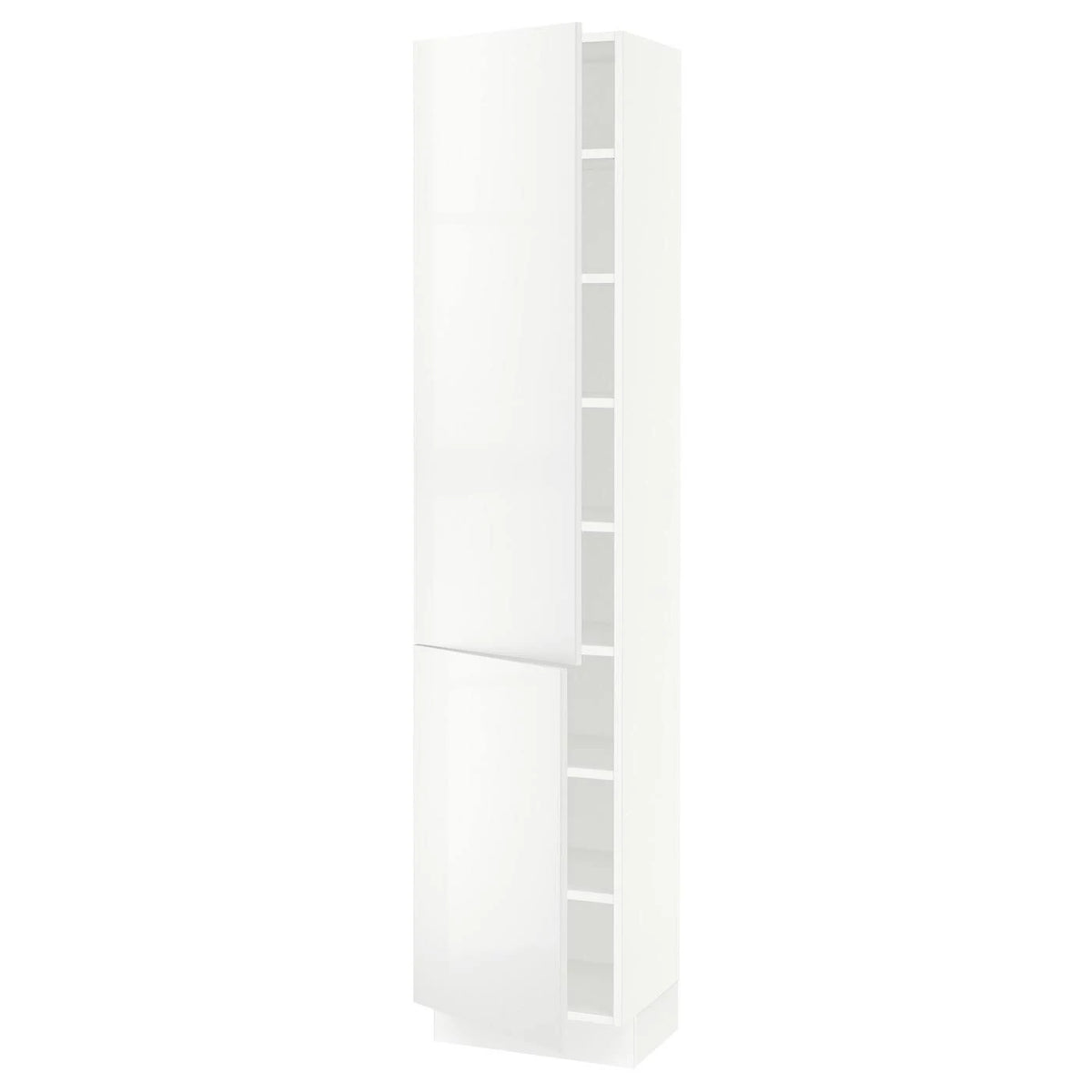 White 18x15x80 High Cabinet with shelves and 2 Doors T268