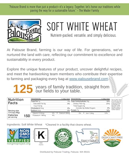 25 LBS Soft White Wheat Berries S26136