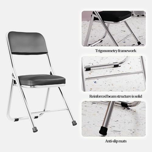 Purple Metal Folding Chair with Padded Seat W541360