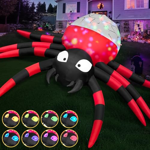 8FT Inflatable Witch Decorations with Built-in LED Lights V44367