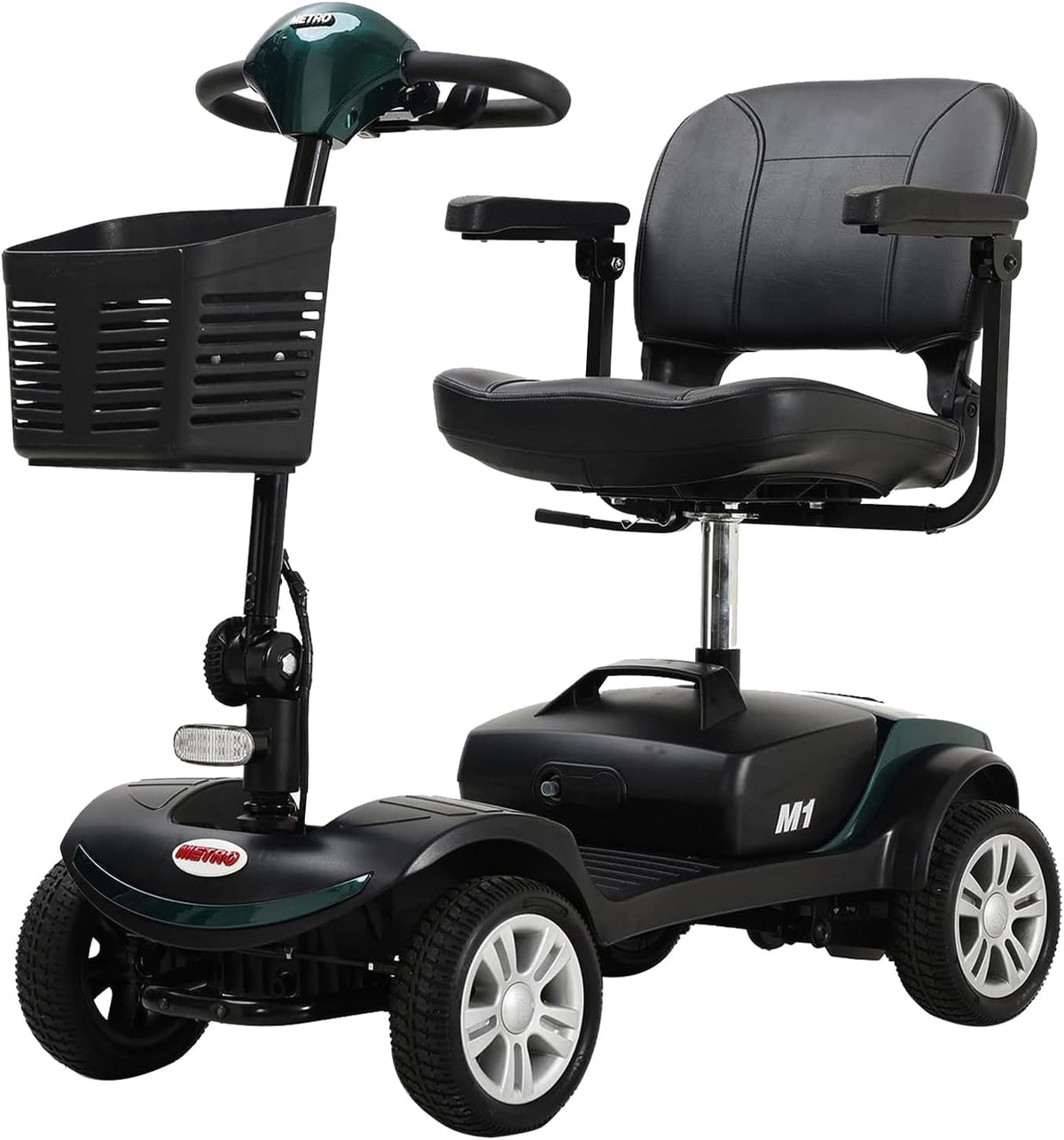Green 4 Wheel Folding Electric Mobility Scooter with Seat V194