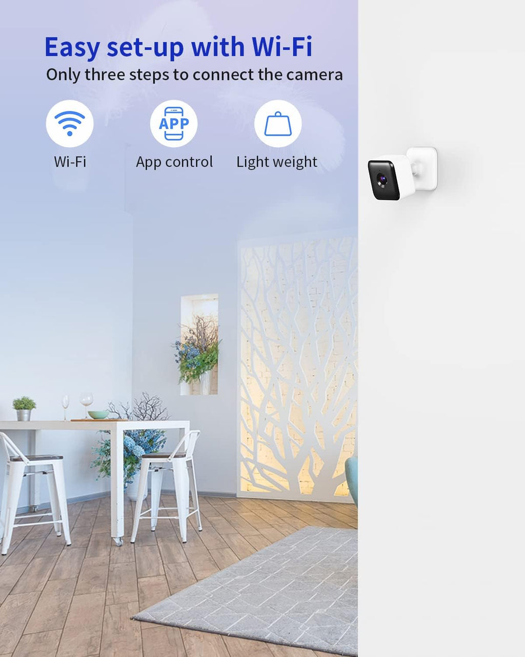 1080P Wi-Fi Security Camera with Night Vision, 2-Way Audio, Motion Detection, 2 Pack R887