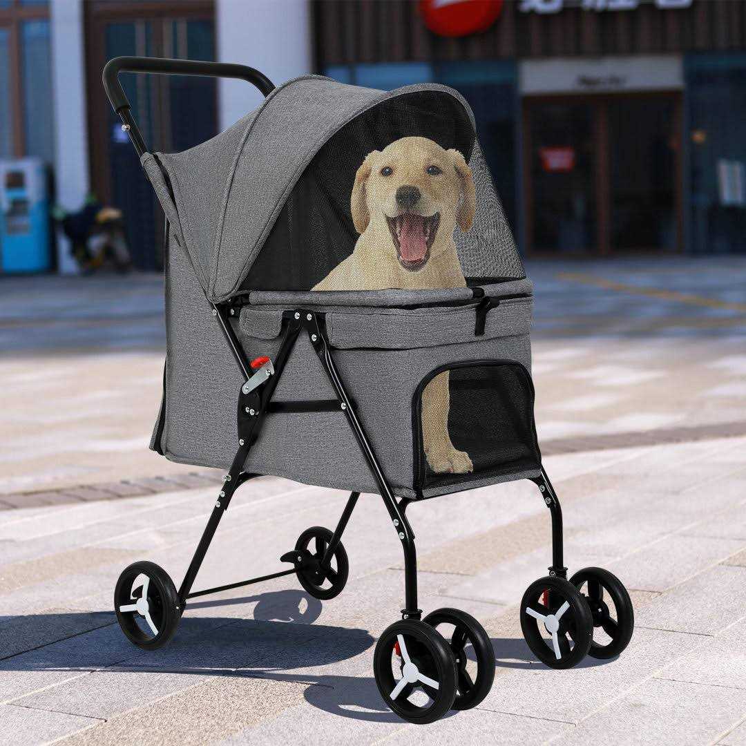Foldable Mesh Pet Stroller D41028