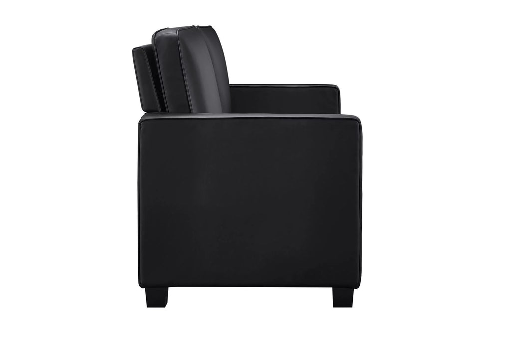 Black Faux Leather Queen Sofa Sleeper N701235
