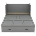 Gray Full Size Murphy Bed with Shelf and Charging Station X7630