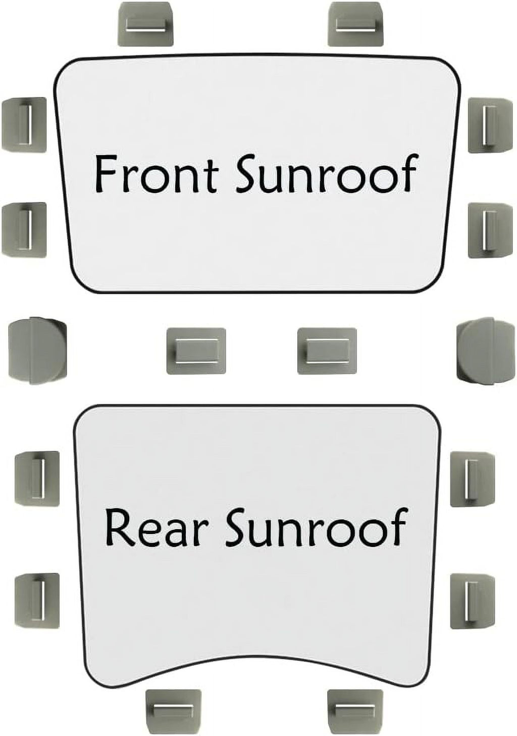 16 PCS White Sunshade Clips for Roof Shade M1538