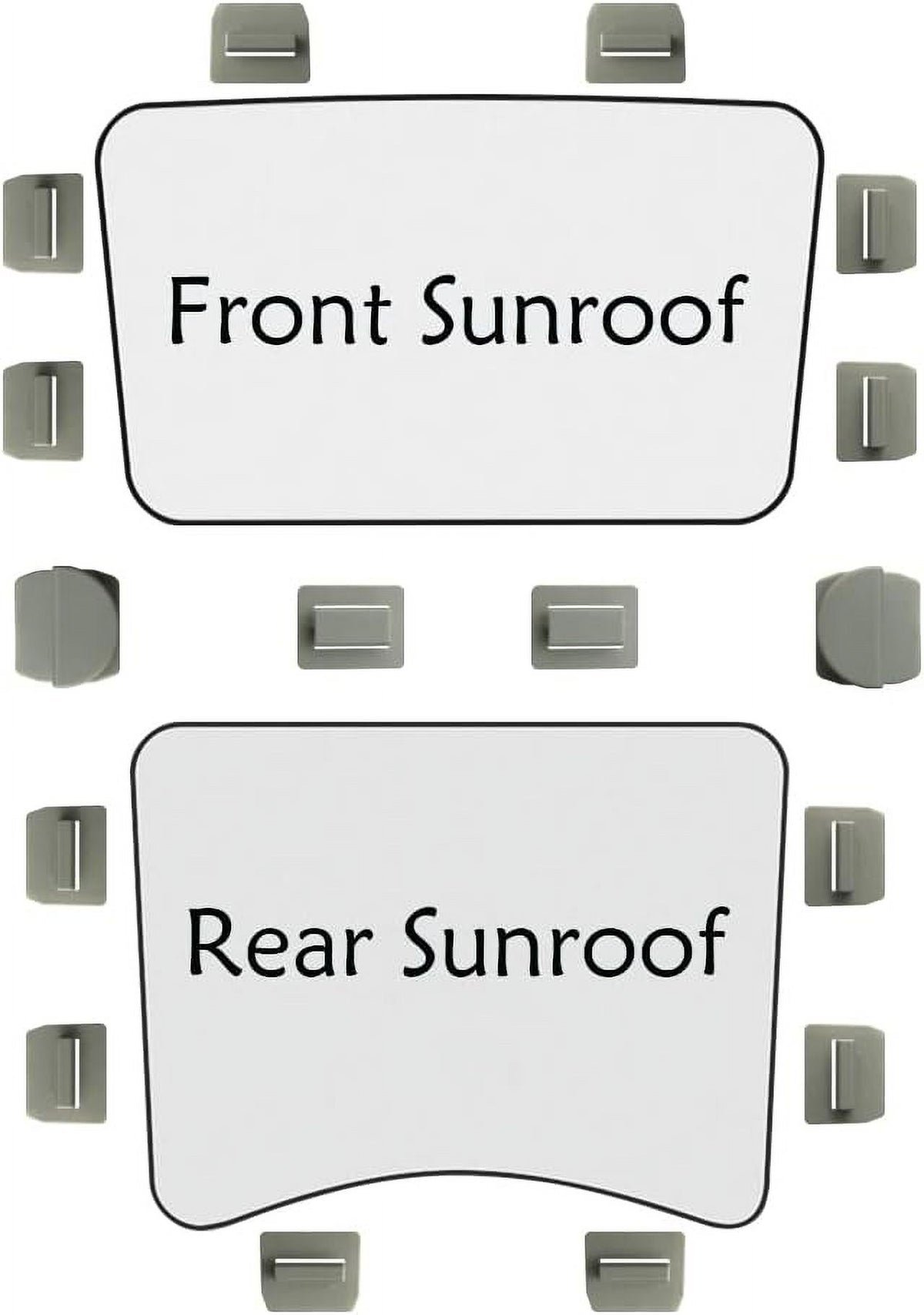 16 PCS White Sunshade Clips for Roof Shade M1538