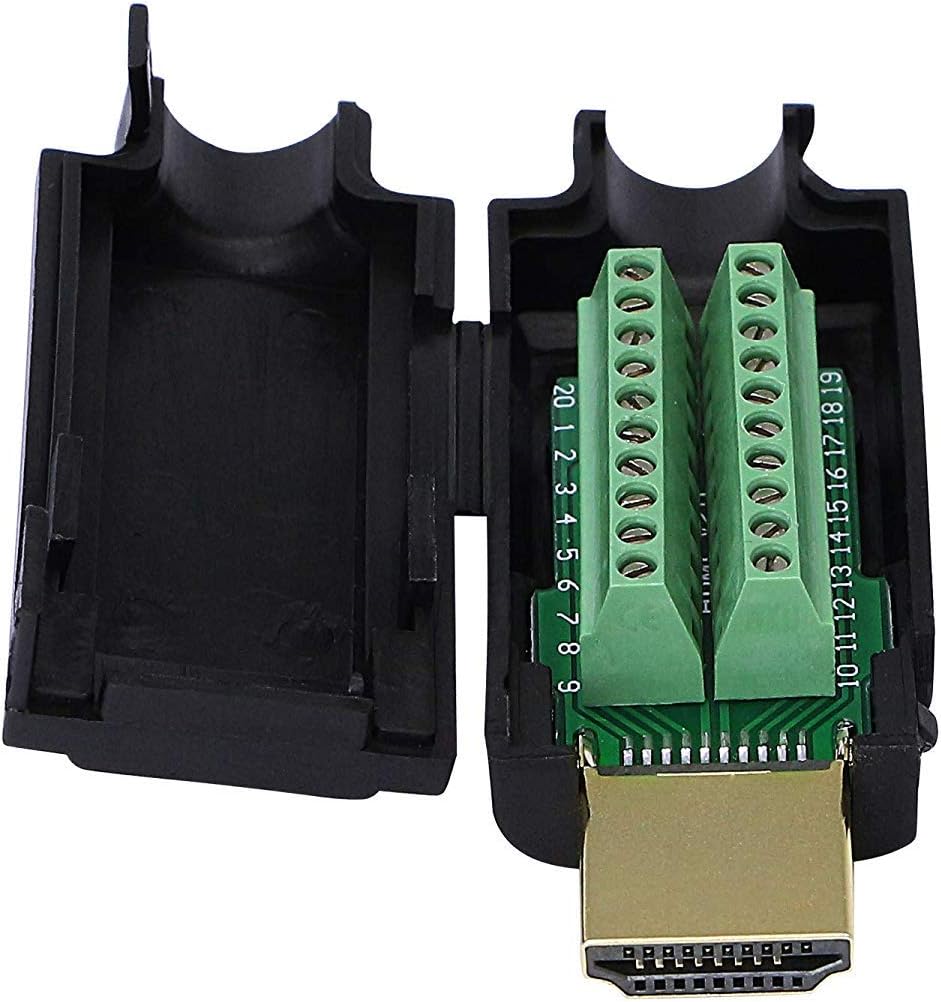 HDMI Solderless Adapter Gold Plated Connector with Plastic Cover Screwdriver K63295