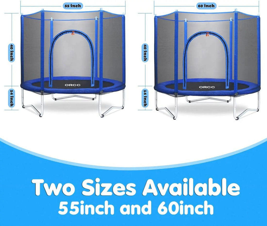 55/60 Mini Trampoline with Safety Net Pad A132
