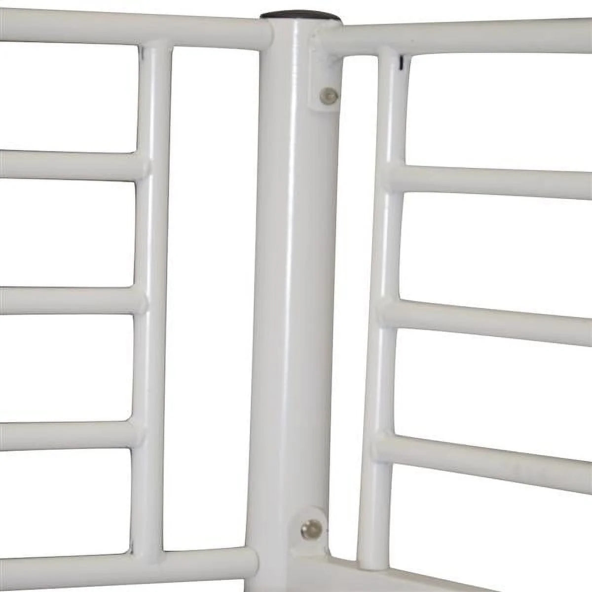 Twin Over Full Bunk Bed with Ladder and Guardrail White L487391