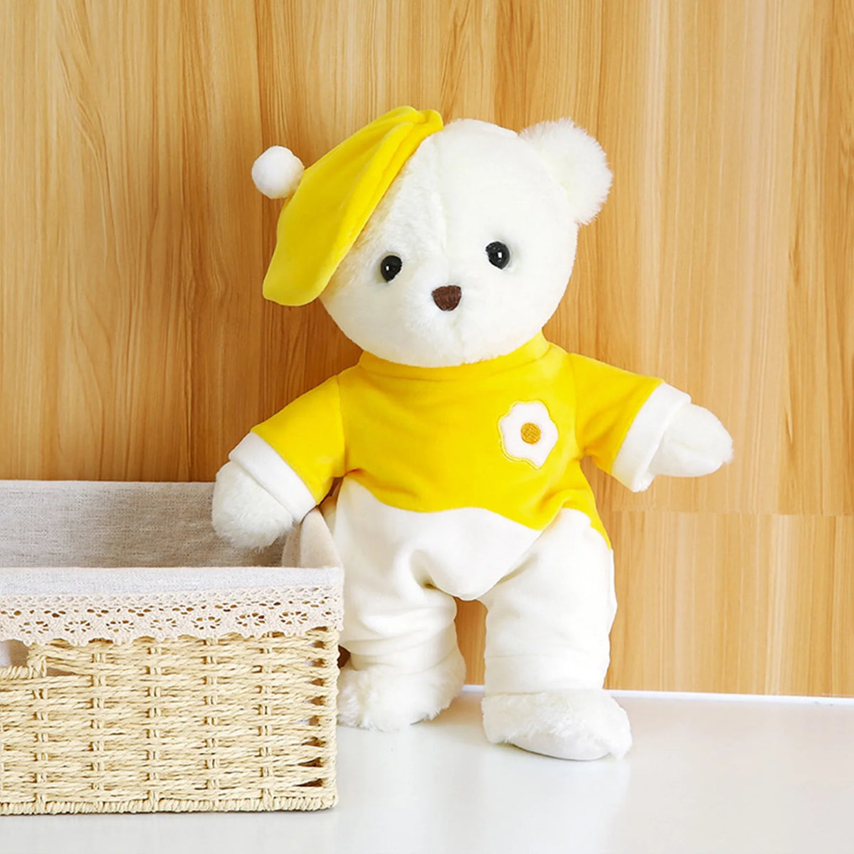 Colorful Egg Yolk Cap Design Plush Doll R934108