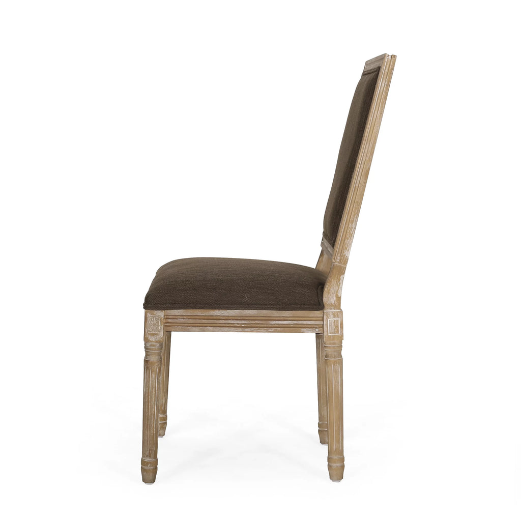 Upholstered Wood Dining Chair Set of 2 Brown U603893