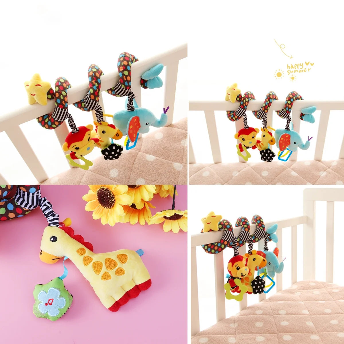 Infant Baby Activity Spiral Bed & Stroller Toy Plush Toy V470405