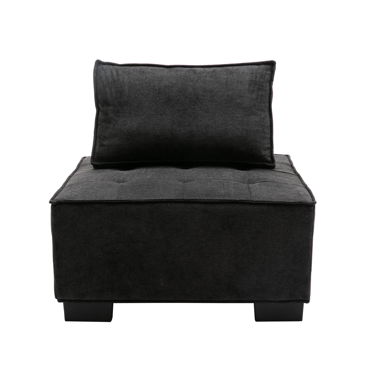 Black Ottoman Barrel Chair M234156