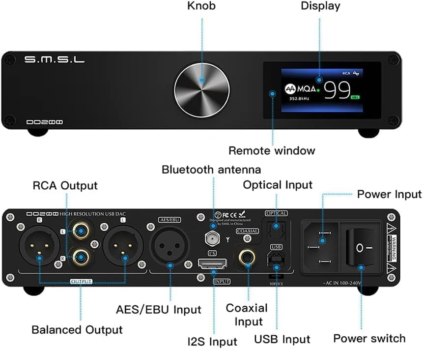 Balanced Desktop Audio DAC with Bluetooth S717573