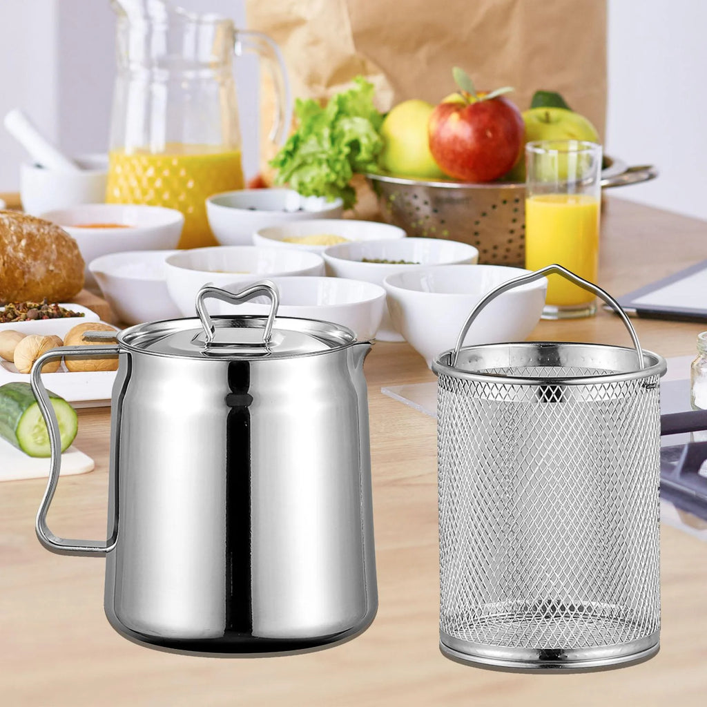 Stainless Deep Fryer Oil Container Tank 2.0L P61716