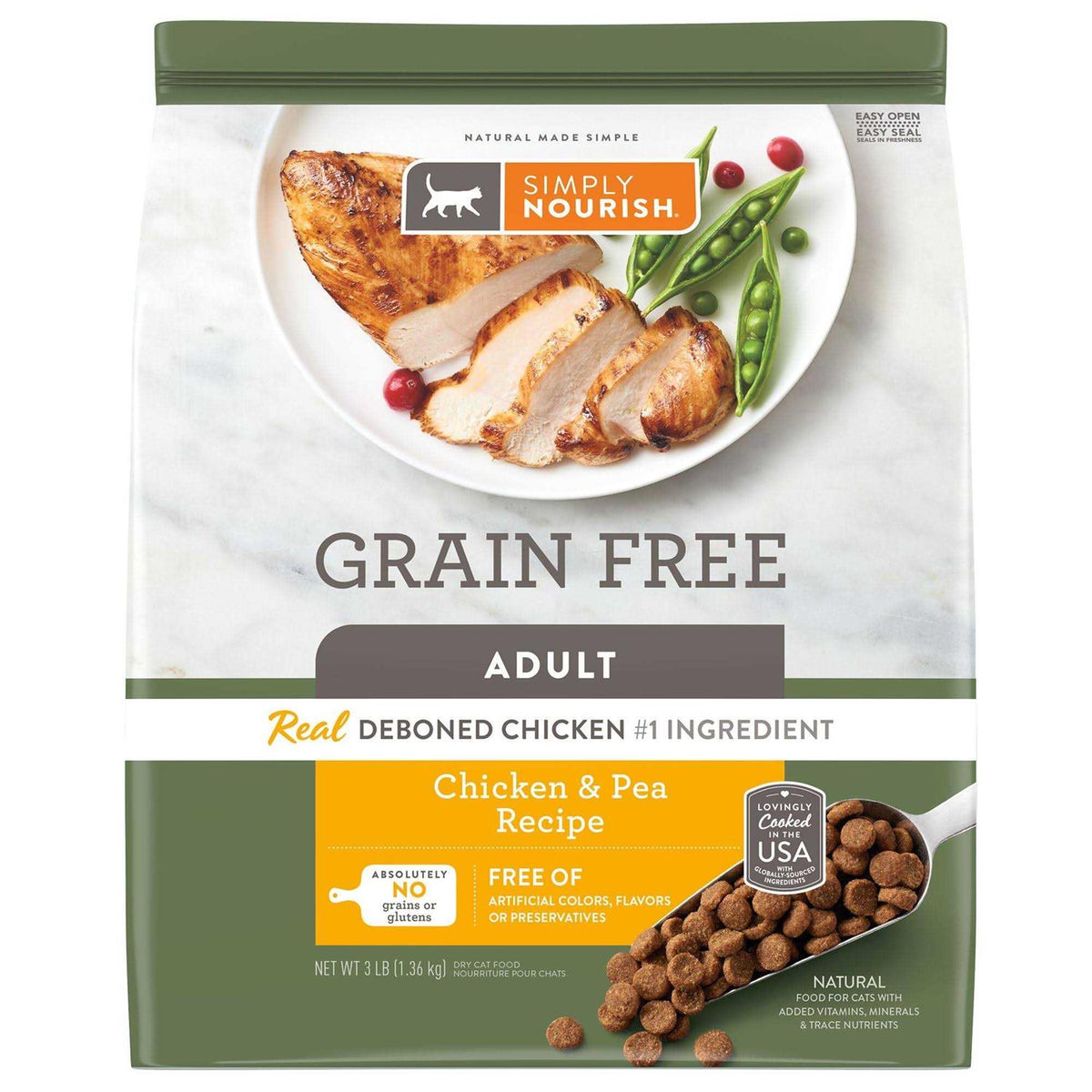 Chicken and Pea Cat Dry Food A81856