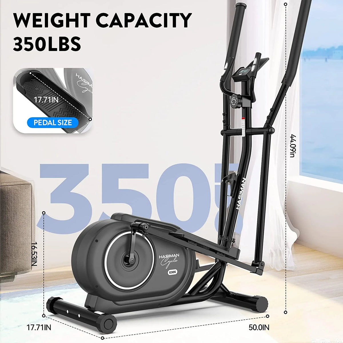 Magnetic Elliptical Exercise Machine with Pulse Rate Grips S8454
