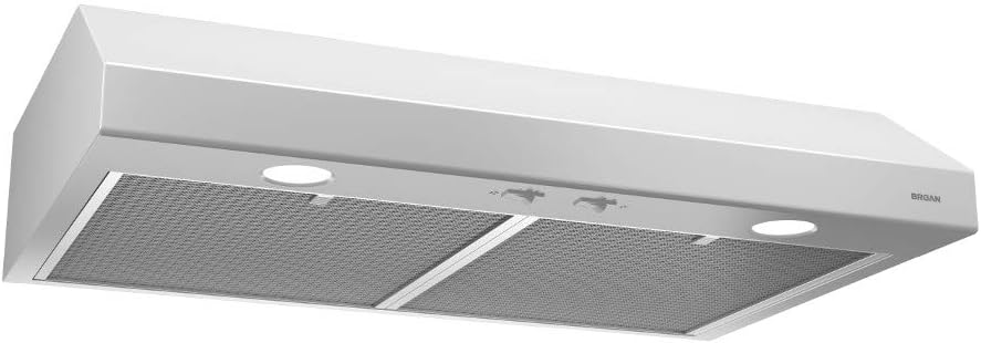 White 36-inch Under Cabinet Range Hood with Light B96360