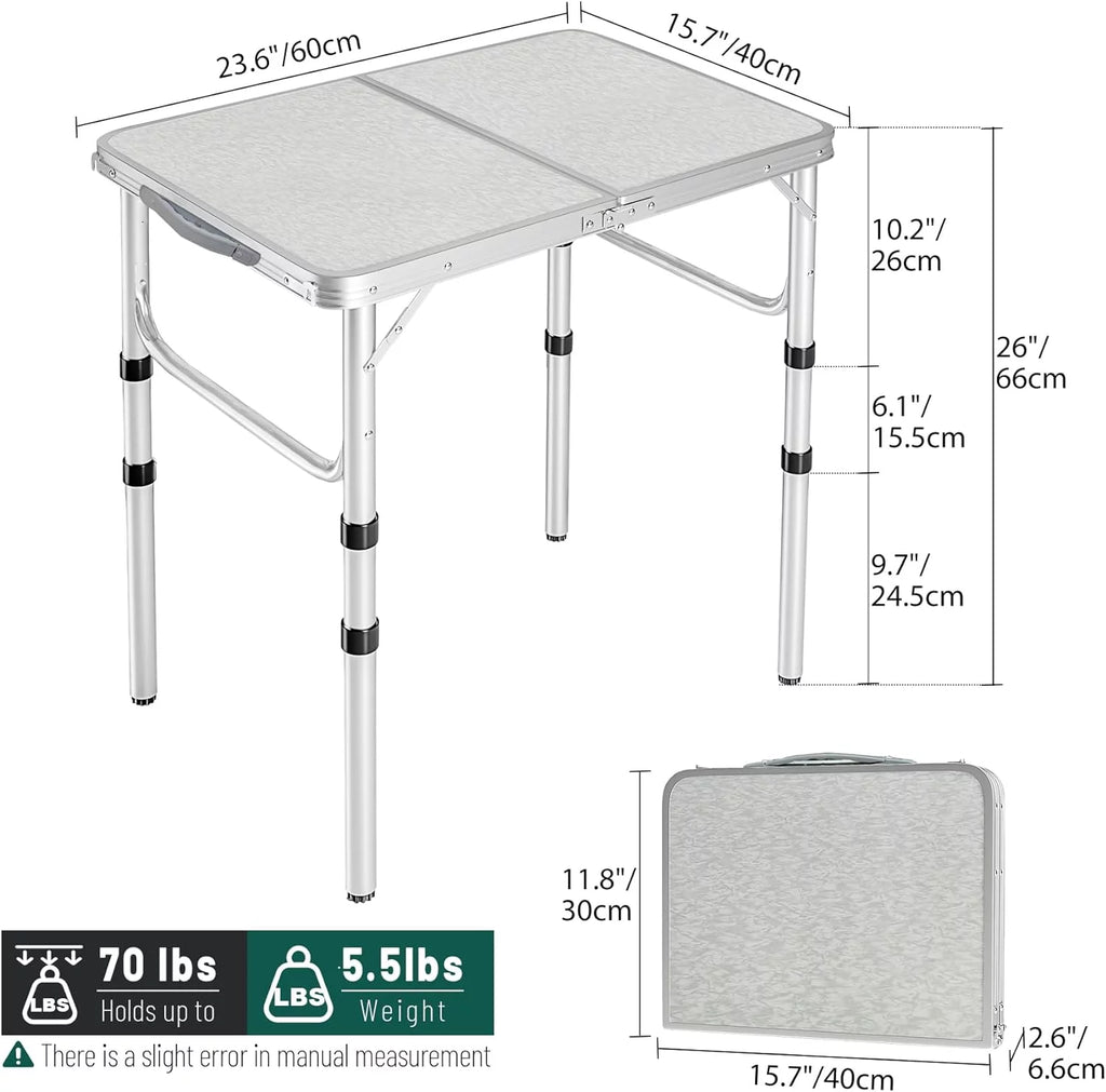 Small Aluminum Folding Camping Table I19826