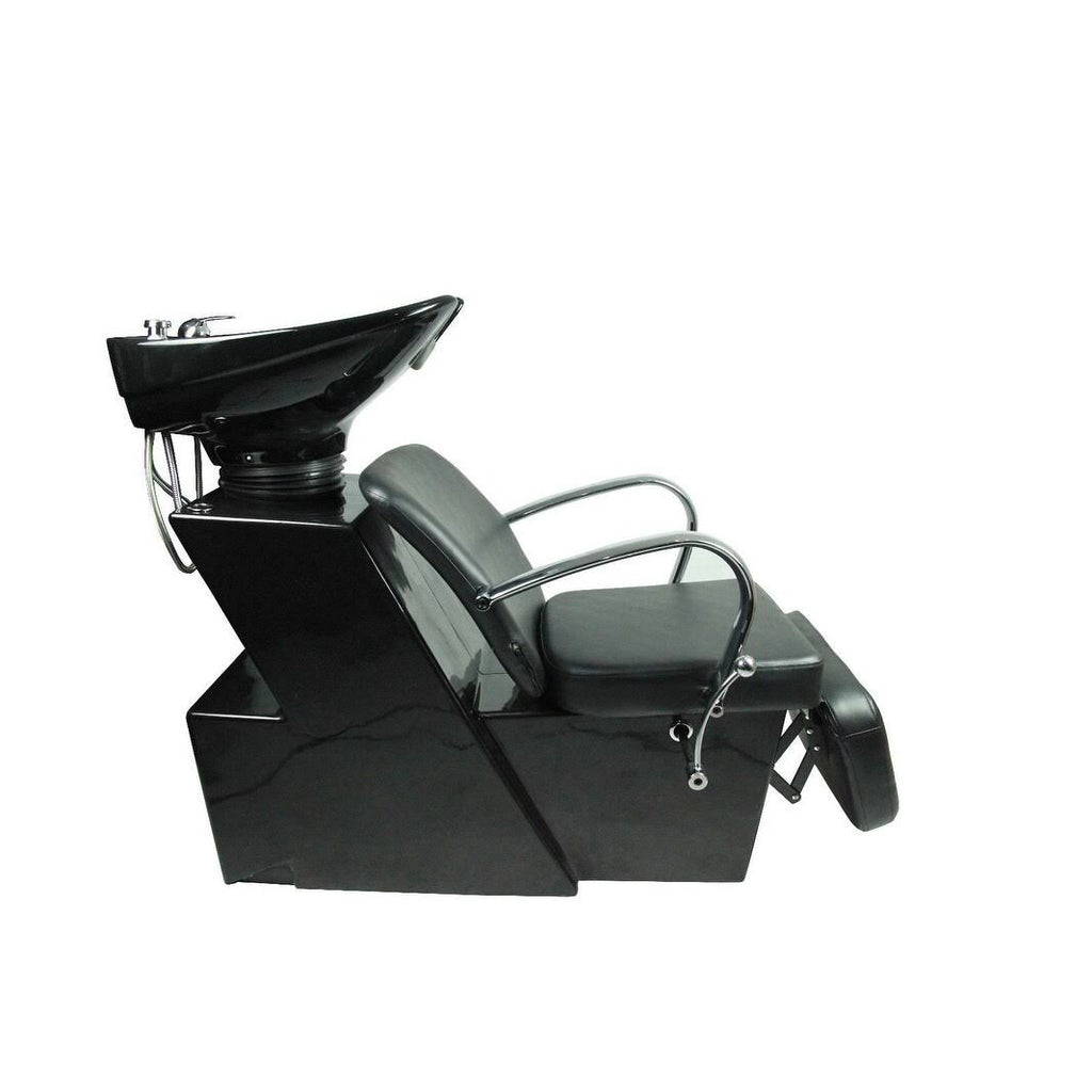 Black Ceramic Shampoo Bowl Sink Chair C318