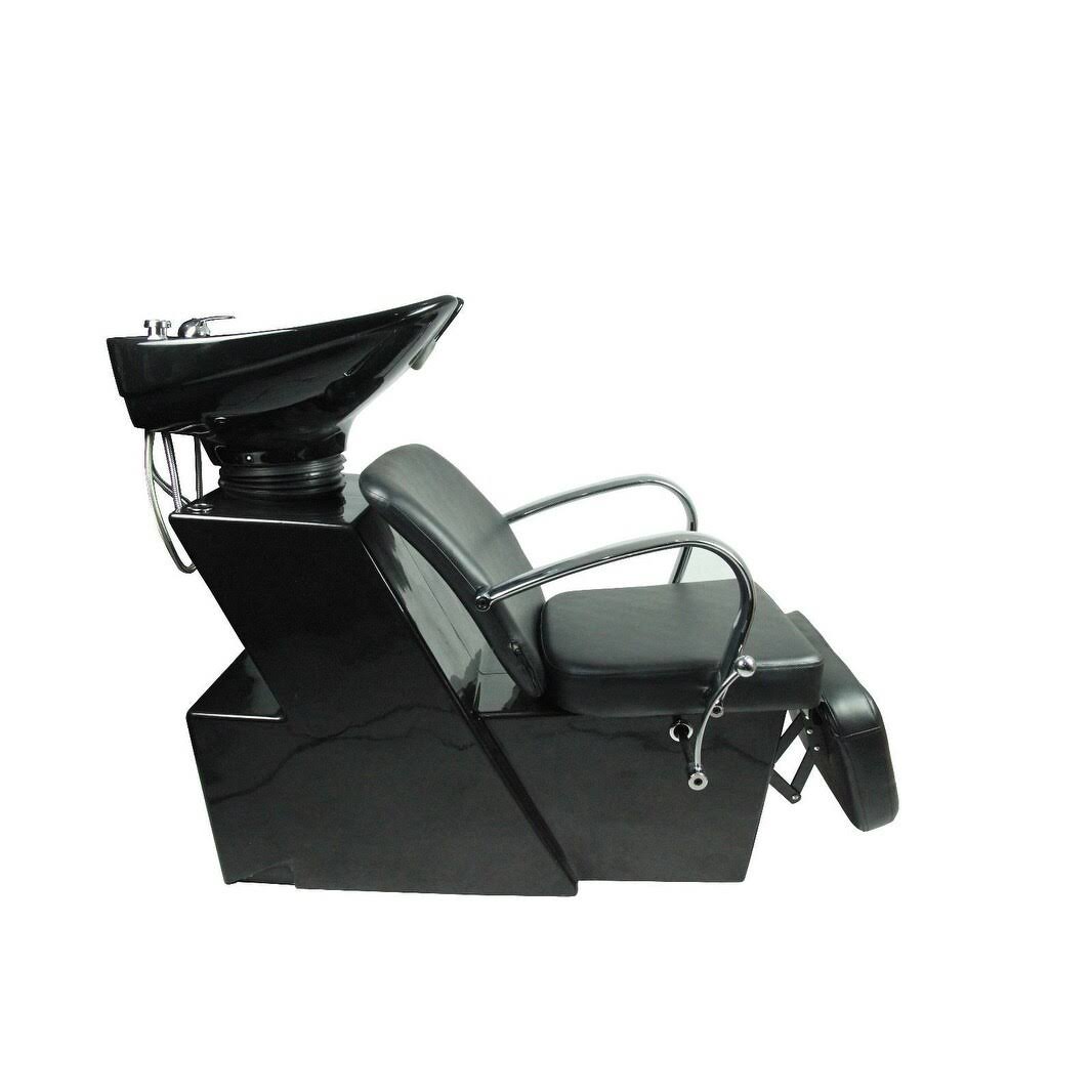 Black Ceramic Shampoo Bowl Sink Chair C318
