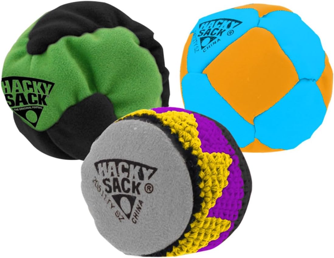 3 PACK Hand Stitched 3 Panel Footbag P471195