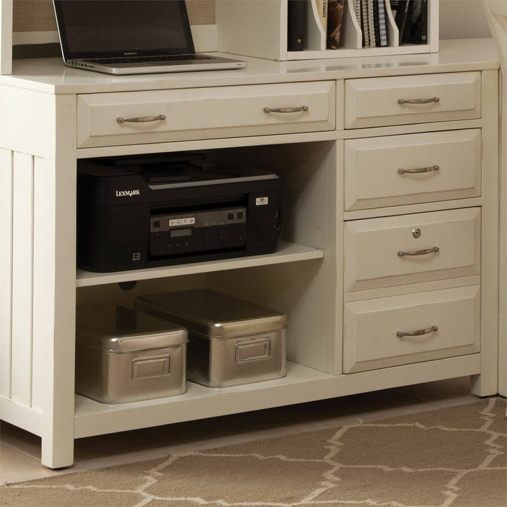 White Computer Credenza A9141