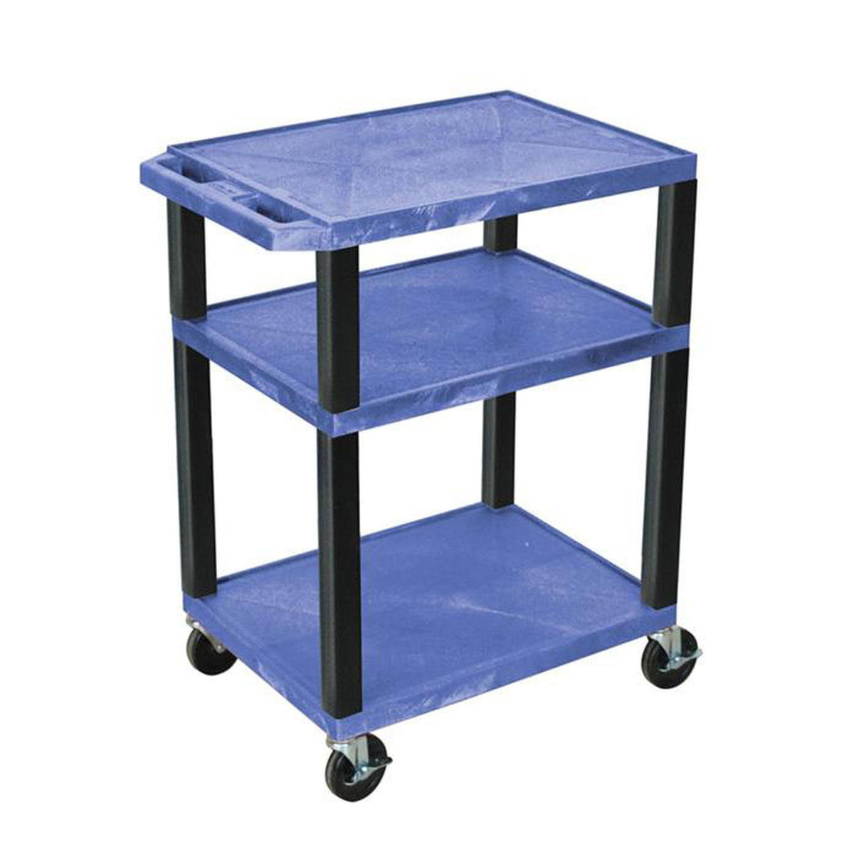 AV Cart 3 Shelves Black Legs Blue R7447