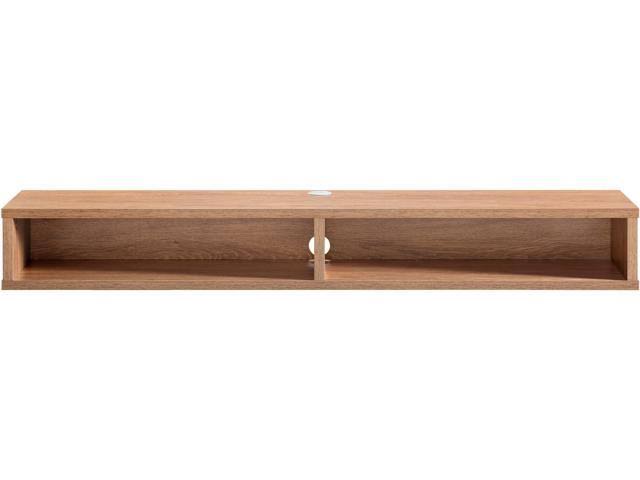 Wood Wall Mounted TV Stand in Weathered Oak O313917