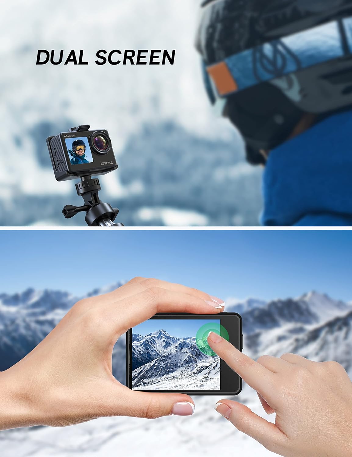 4K 24MP Dual Screen WiFi Waterproof Action Camera with Remote Control R344826
