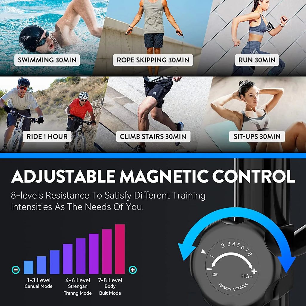 Magnetic Elliptical Exercise Machine with Pulse Rate Grips S8454