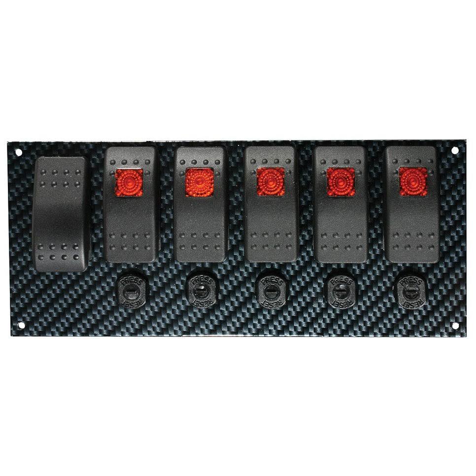 Black Fiber Design Switch Panel E77159
