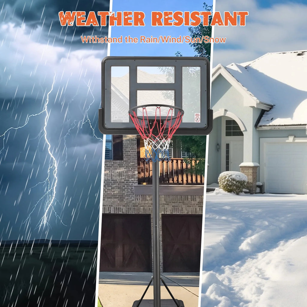 44 inch Height Adjustable Portable Basketball Hoop R386