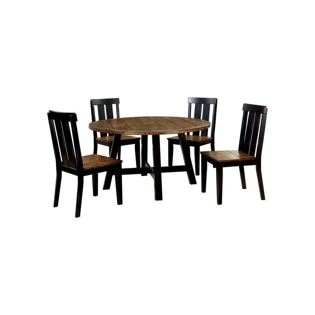 Black Wood Dining Chair Set of 2 E5354
