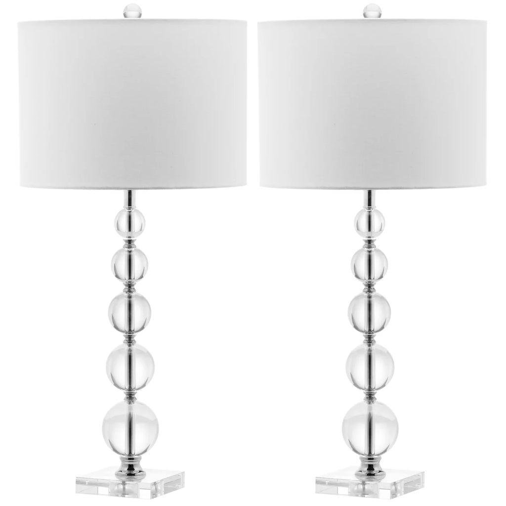 Clear Set of 2 Table Lamp D462