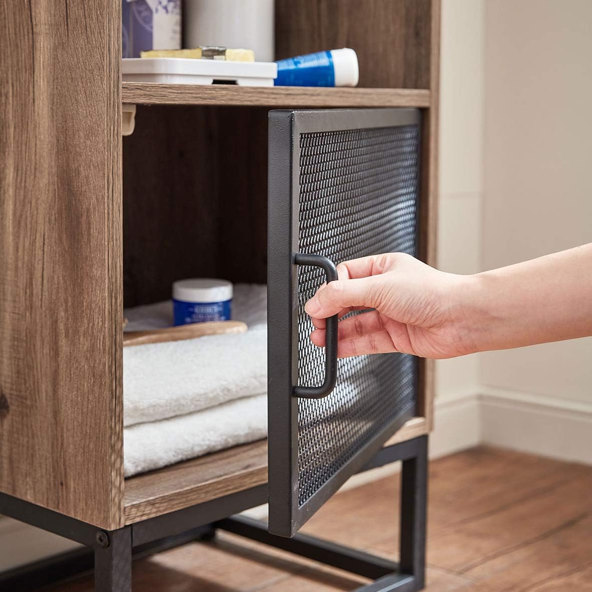 Industrial Bookcase with Drawers J470