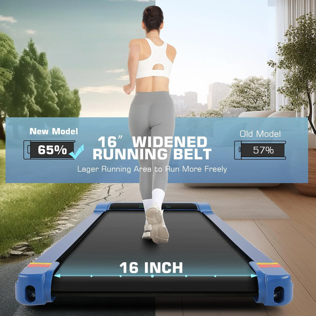 Black Electric Walking Pad Treadmill with Remote Control L4343