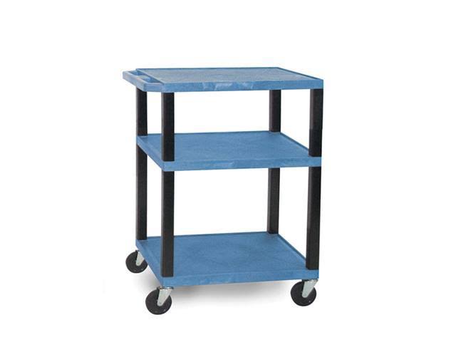 AV Cart 3 Shelves Black Legs Blue R7447