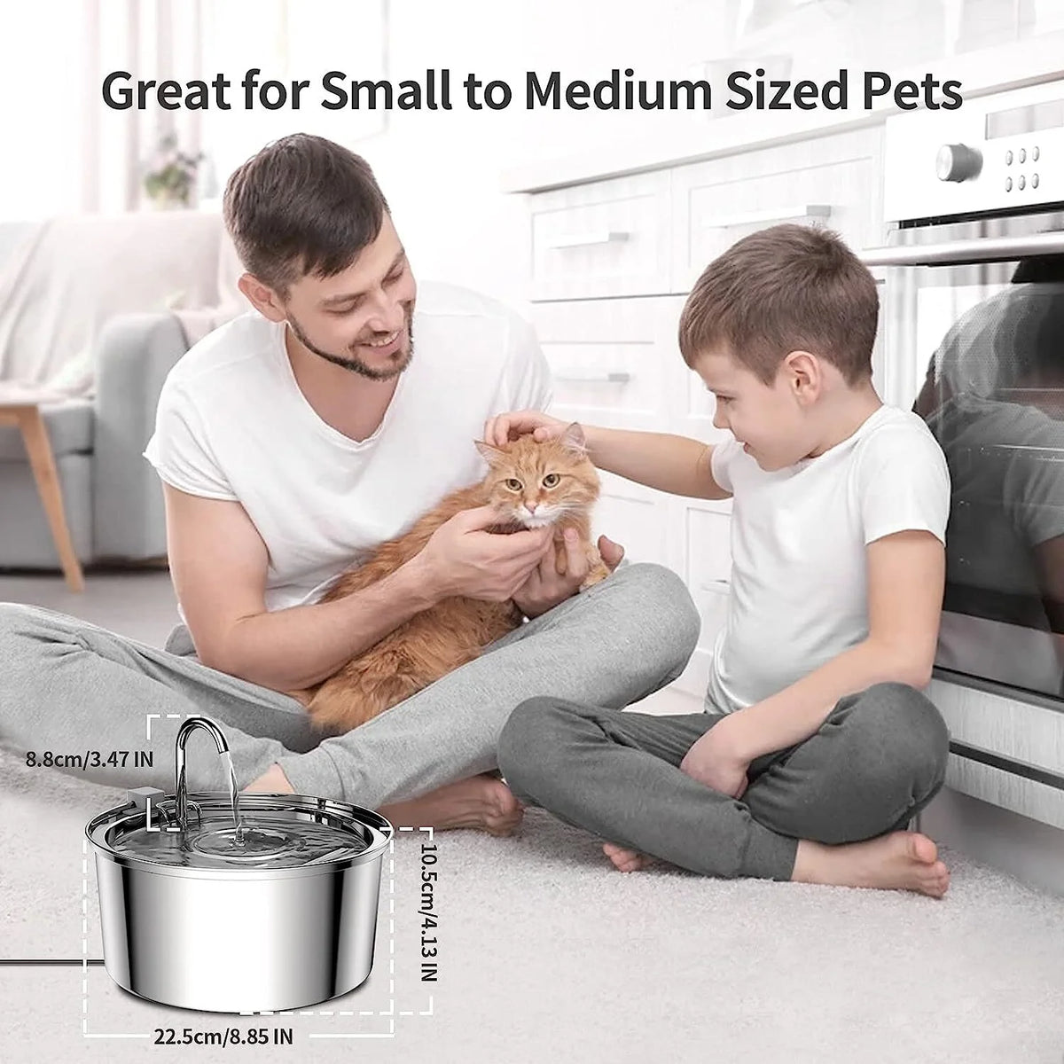 Cat Water Fountain Stainless Steel B3643