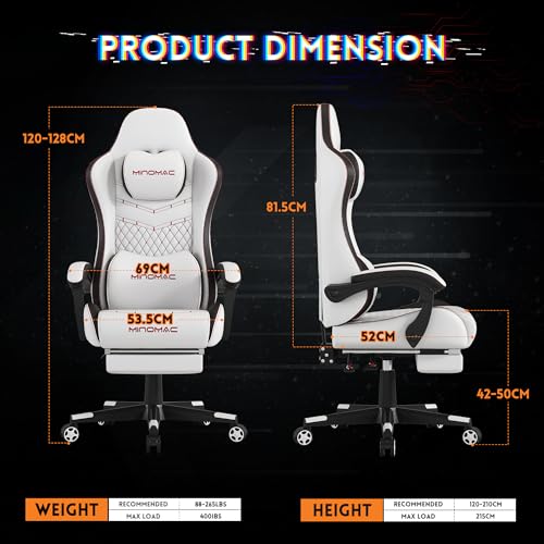 Black Ergonomic Gaming Chair with Footrest K7627