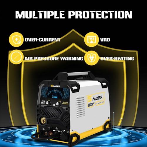 Aluminum MIG Welder Pulse MIG/MAG/HF TIG/Stick/Pilot ARC Plasma Cutter 200A Welding Machine 10 in 1 Welder Cutter Combo M8831