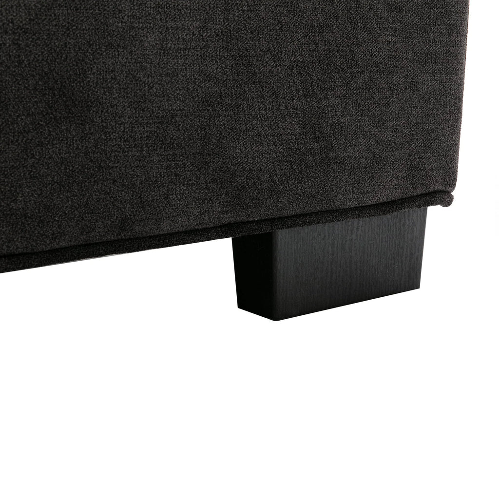 Black Ottoman Barrel Chair M234156