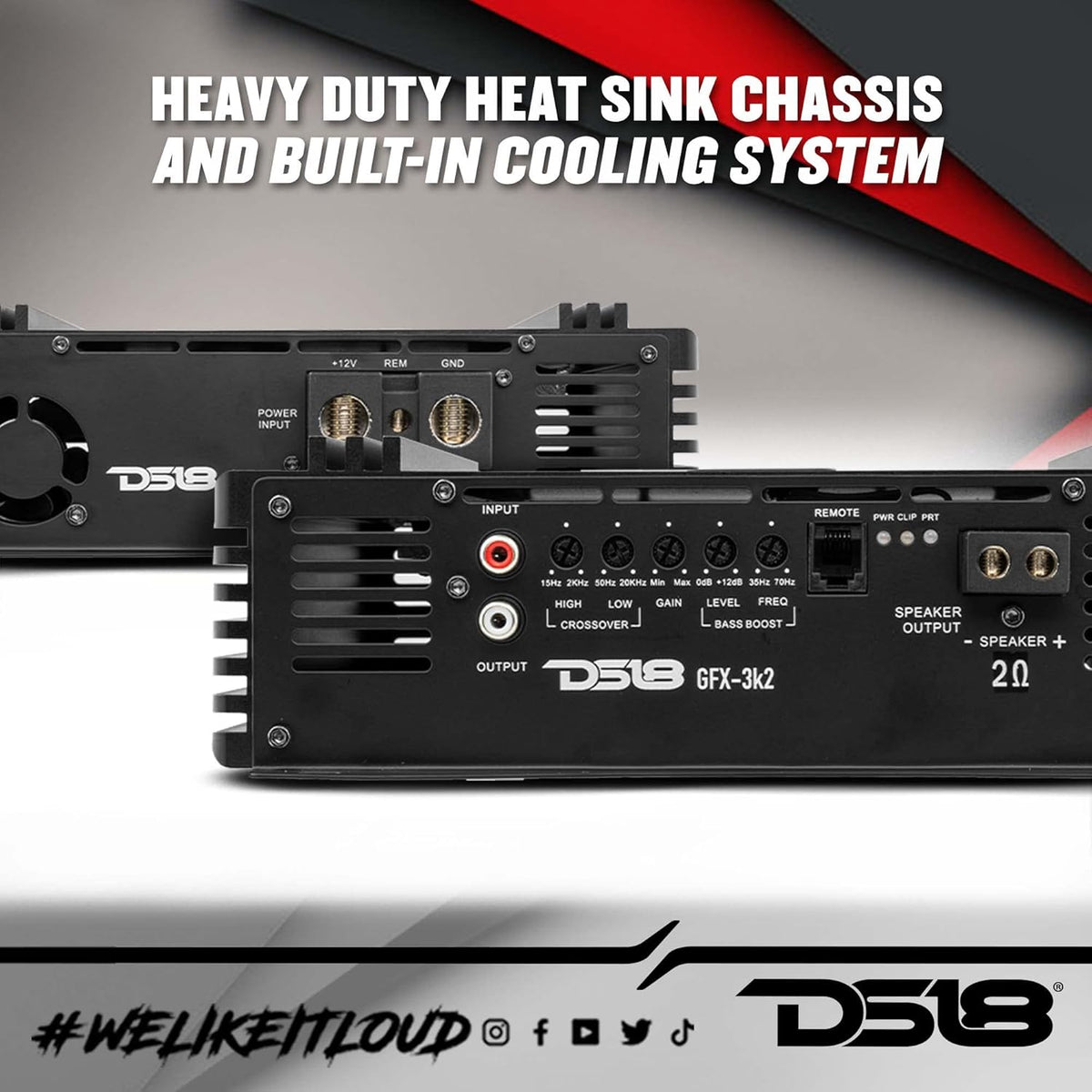 Car Audio Amplifier 3000 Watts Rms 2-Ohm K902