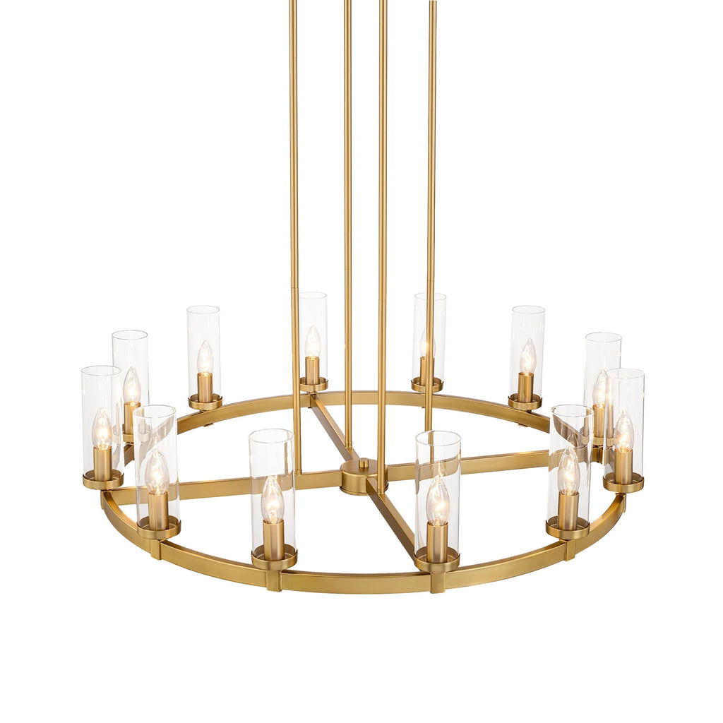 12-Light Dimmable Industrial Chandelier J2104