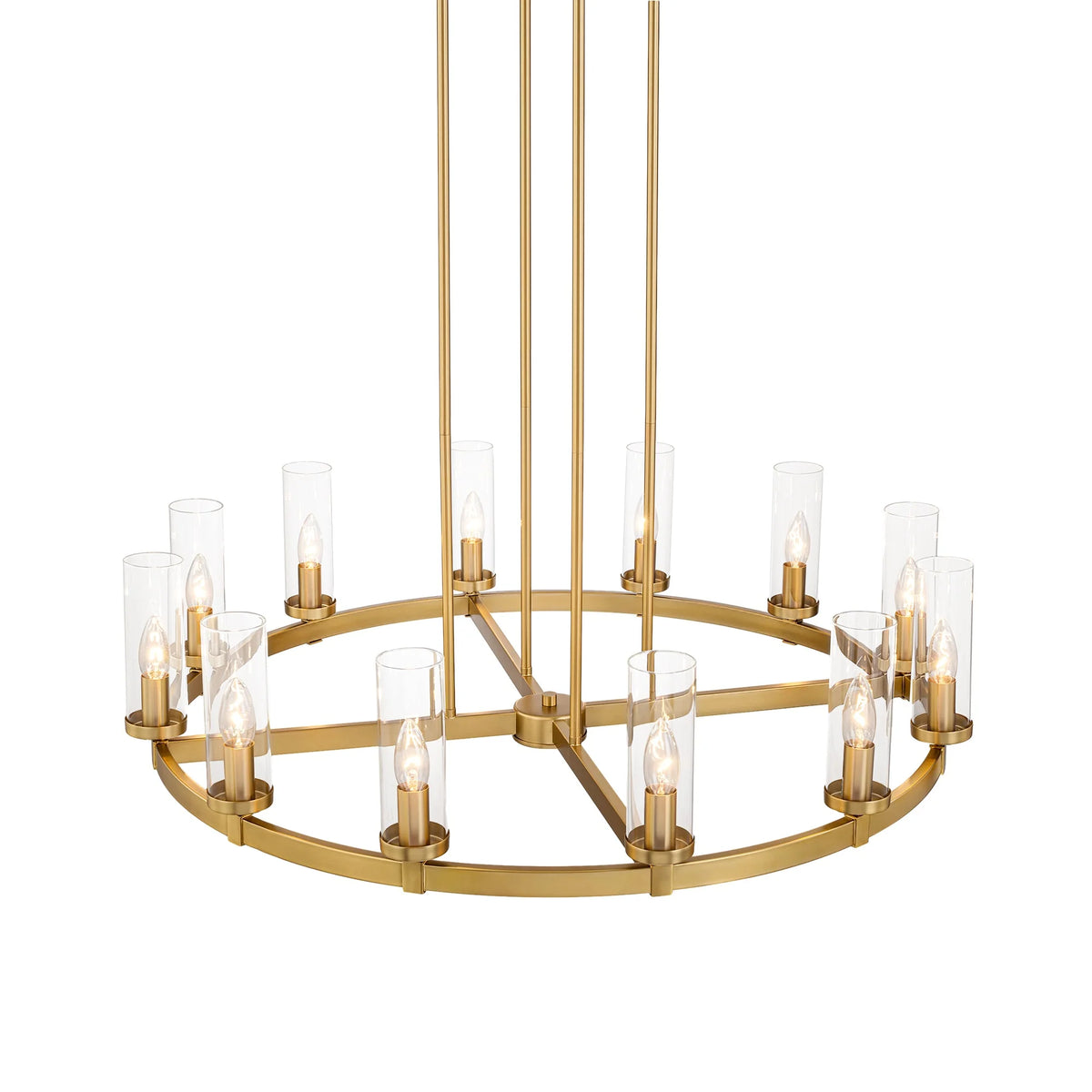 12-Light Dimmable Industrial Chandelier J2104