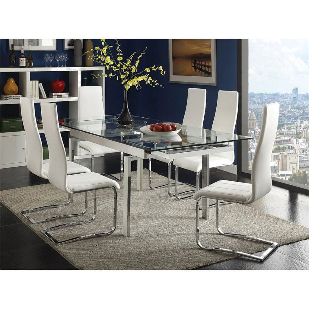 5 Piece Round Glass Top Dining Table and 4 Chairs P928615