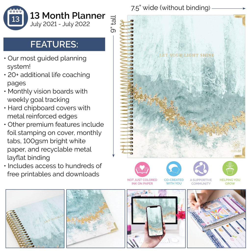 Crystal Blue Hard Cover Vision Planner G70232