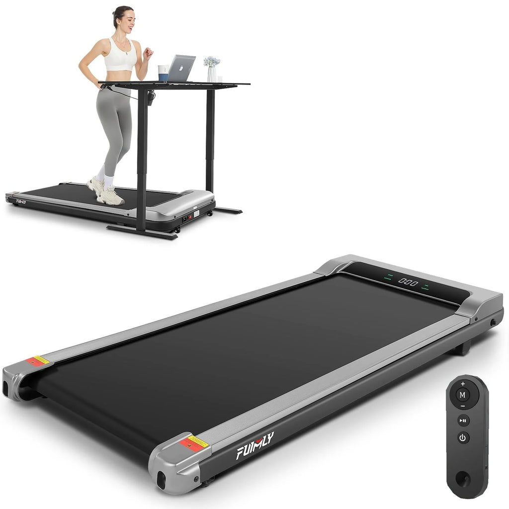 Black Electric Walking Pad Treadmill with Remote Control L4343