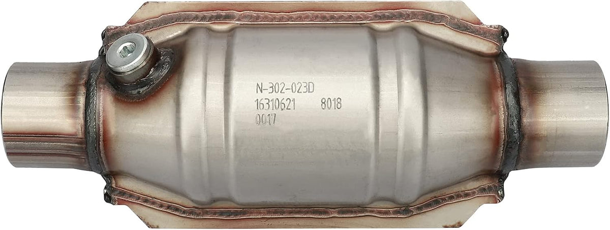 2.25" Inlet/Outlet Universal Catalytic Converter with O2 Port & Heat Shield, Pack of 2 T720